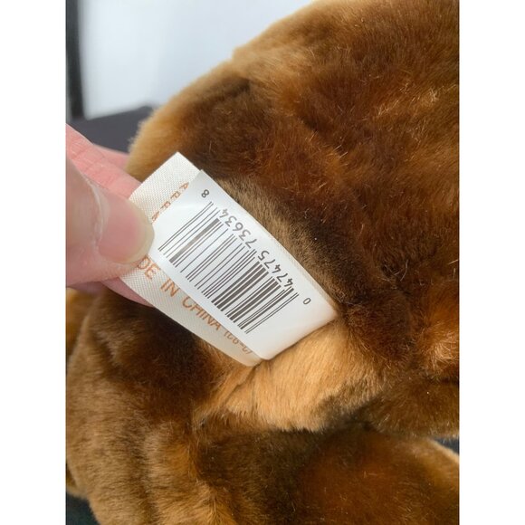 Dan Dee Collectors Choice Teddy Bear 10" Plush Brown Maroon Velvet Bow Stuffed A - Picture 7 of 8